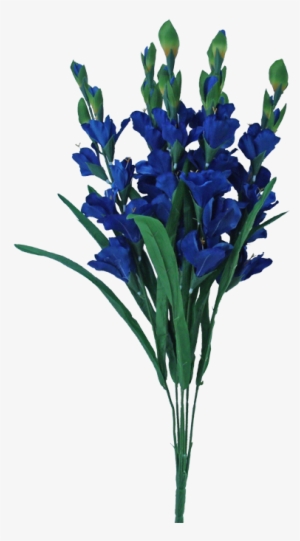 28” Deluxe Gladiola Bush Flag Blue - Orris Root