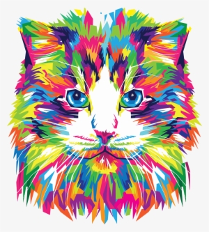 Big Image - Colorful Cat Vector