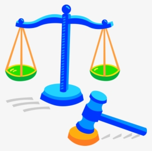 Vector Illustration Of Weighing Scales Of Justice With - Respect The Law Clipart
