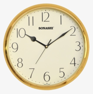 Sonashi Swc-801 Wall Clock Gold - Wall Clock Golden