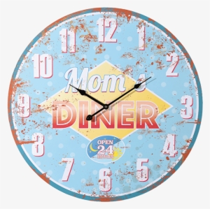 You Are Here - Vintage Coconut Vintage Coocnut Mom's Diner Wall Clock