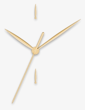 Chronograph Leaf Hands Yellow Gold - Wall Clock