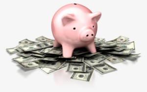 Saving Money Png Download - Cute Piggy Bank With Money Png
