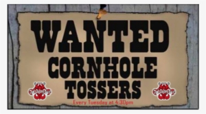 Cornhole Wanted Poster Banner