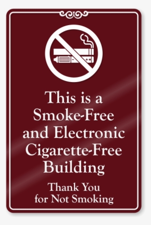 Smoke Electronic Cigarette Free Building No Smoking - Sign