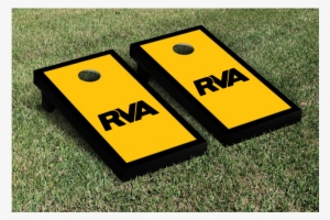 Rva Logo Black And Yellow Cornhole Game Set - Oklahoma State Corn Hole Boards