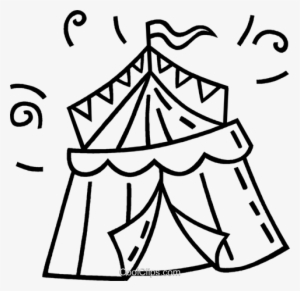 Circus Tent Royalty Free Vector Clip Art Illustration - Carnival Clip Art Black And White