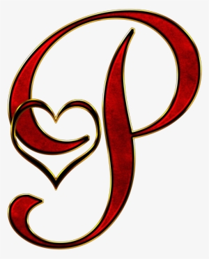Download - P Letter In Heart Hd