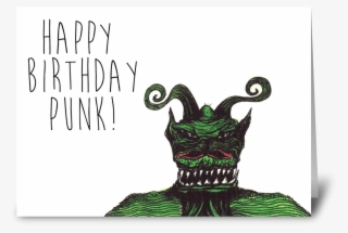 Happy Birthday Punk Greeting Card - Greeting Card