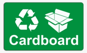 Recycling Sticker - Cardboard - Paper And Cardboard Sign