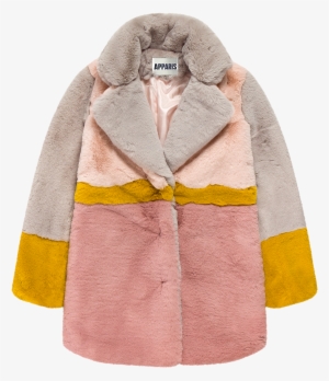 Apparis Lisa Color-blocked Faux-fur Coat