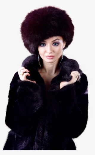 Beautiful Woman In Winter Clothes Png Image - Fur Clothing