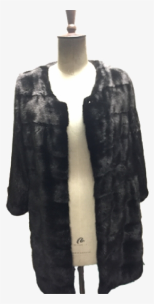 Vintage Black Mink Coat - Scarf