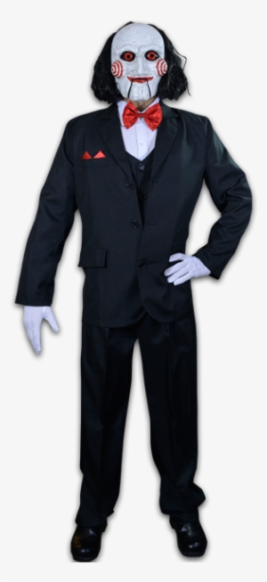 billy puppet adult costume - adult saw movie billy the puppet costume
