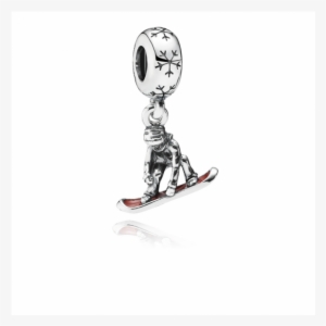 Pandora Snowboarder, Red Enamel Outlet Sale - Pandora Snowboarder Pendant Charm 791366en09