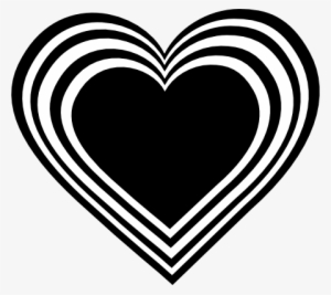 White Heart Black Background Black N White Heart Clipart - White And Black Heart Png