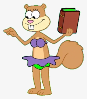Sandy With The World Record's Book By Seanklaskyn64 - Sandy Cheeks