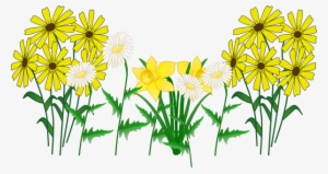 Wildflower Clipart Yellow Daisy - Flowers Cartoon Png Transparent