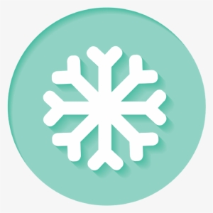 Snowflake Image On Blue-green Circle - Child