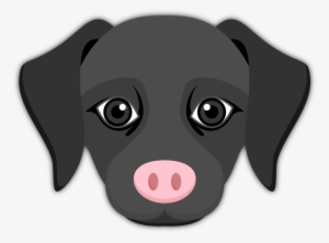 Black Labrador Emoji - Black Labrador Black Dog Emoji