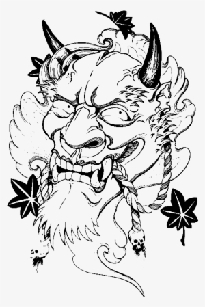 I've Removed The Backgrounds From The Original Uploaded - Hannya Mask Drawing
