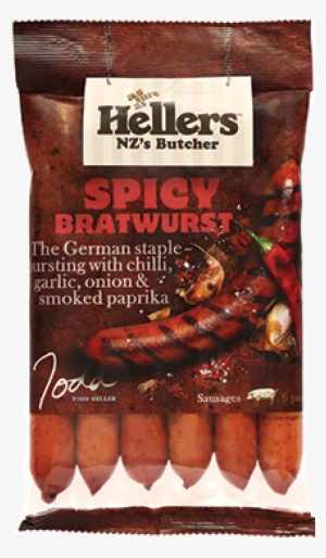 Spicy Bratwurst Premium Precook - Hellers Kransky