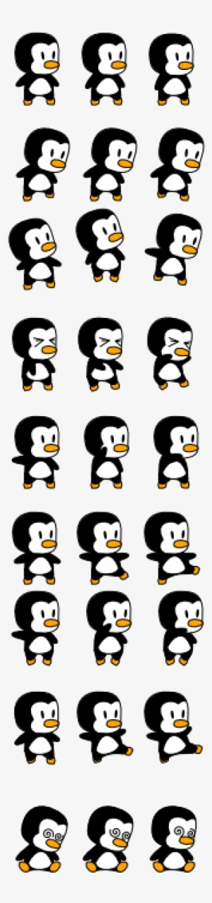 tux from linux - linux penguin sprite