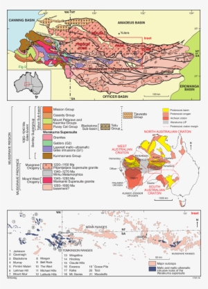 Simplified Geological Map Of The Musgrave Province, - Large Igneous Province