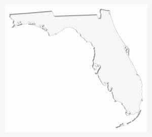 Outline Map Of Florida With An Inner Shadow, Producing - Map Of Florida