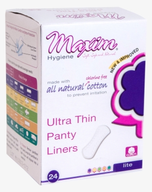 Maxim Natural Cotton Ultra Thin Panty Liners, Lite, - Maxim Hygiene - Super Organic Cotton Tampon With Applicator
