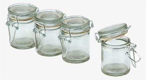 David Tutera Flip-lid Glass Jars - Darice David Tutera 4-piece Glass Jar