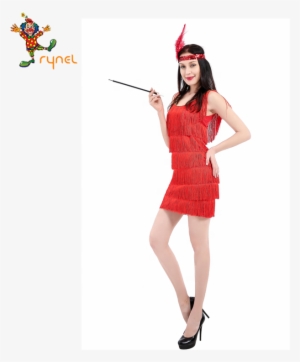 Best Sale Fancy Dress 20s Red Flapper 1920s Fancy Dress - Halloween Costume