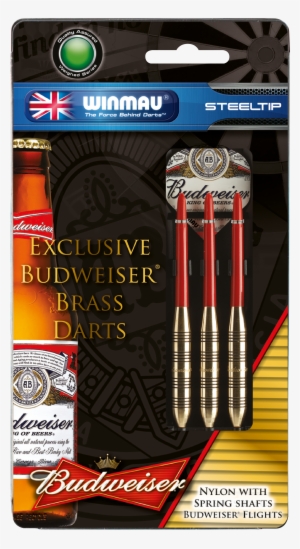 Budweiser Dart Packaging - Winmau Exclusive Budweiser Brass Darts