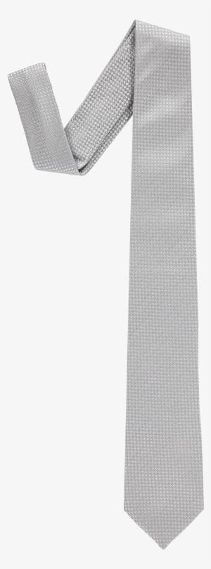 Italian Silk Tie Silver 0097 Flat - Necktie