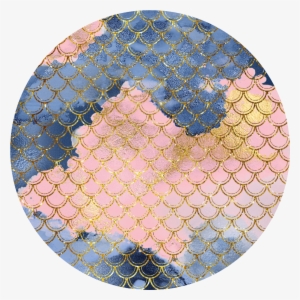 Scales Scale Geometric Circle Mermaid Ftestickers Gold - Throw Pillow