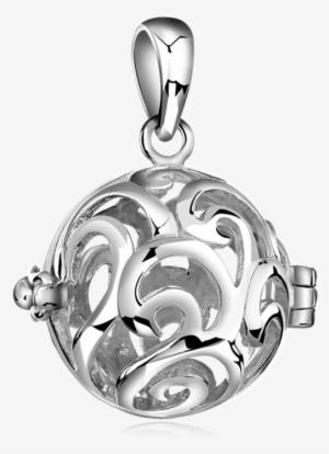 Pomander Pendants Silver Swirl