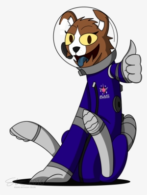 Derpanater, Astronaut, Commission, Cute, Diamond Dog, - Cartoon