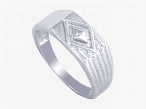 Rhombus Swirls Silver Ring - Engagement Ring