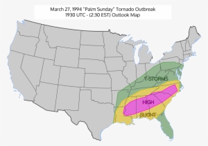 March 27, 1994 "palm Sunday" Severe Weather Outbreak - Connecticut River On Us Map