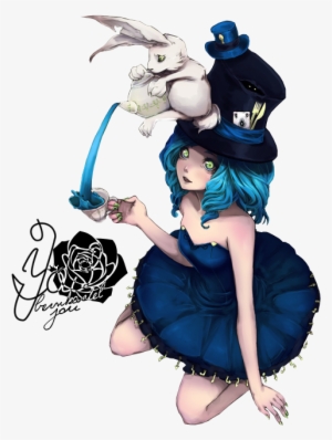 Alice And Rabbit Render By Bbernkastel On Deviantart - Mad Hatter Female Anime