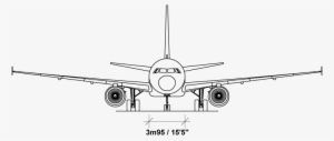 Drawn Airplane Airliner - Aircraft Drawing Front View