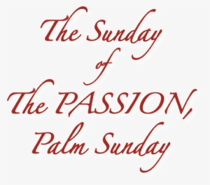 Palm Sunday Red Wh Ds Title - Calligraphy