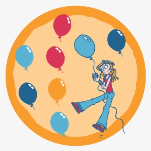 Balloons Round Coaster - Illustration