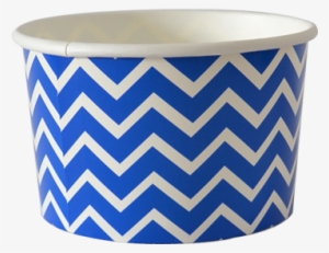 360ml Ice Cream Paper Cup - Red Chevron Snack Bowls
