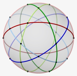 Spherical Icosidodecahedron With Colored Cicles, 5-fold - File Spherical