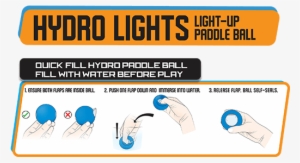 Hydro Lights Light-up Paddle Ball Set