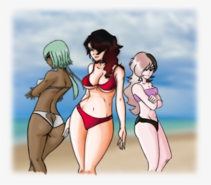 Pyrrha Nikos Bikini Swimwear Cartoon Fictional Character - Rwby Emerald Sexy