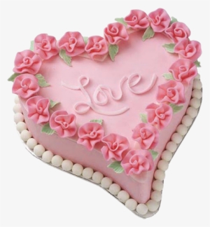 Pink Heart Cake Png Picture Birthday Clips, Happy Birthday - Heart Birthday Cake Png