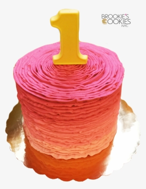 Pink Ombre Smash Cake - Birthday Cake
