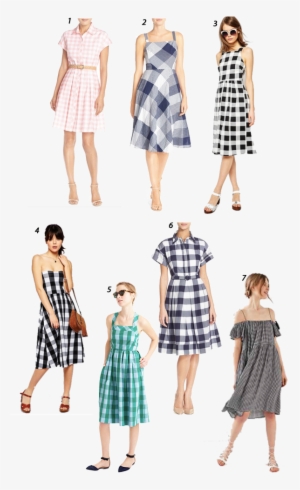 Gingham-dresses - Just Taylor Blue White Check Stretch Cotton Sundress